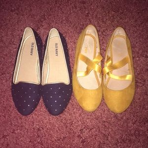 2 pair of Girls Flats